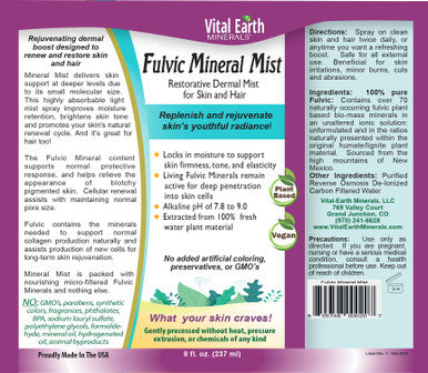 Fulvic Mineral Mist 8oz
