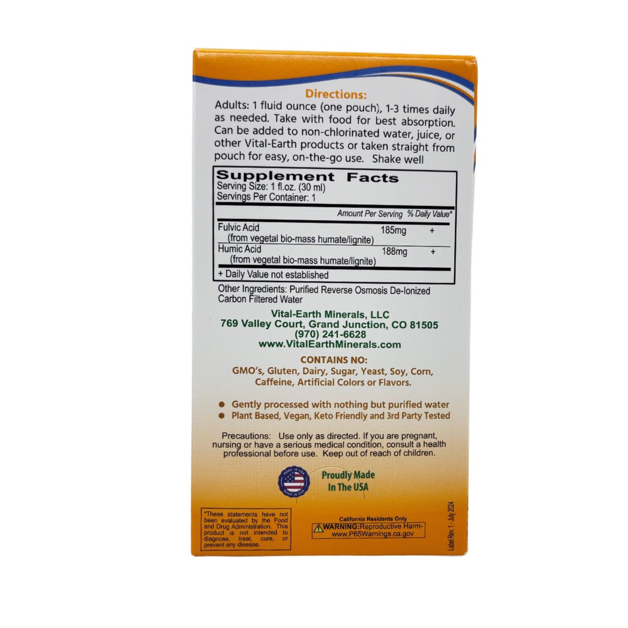 Fulvic-Humic Mineral Blend Pouches